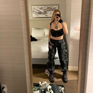 ✨ iHeartRaves After Shock Black Cargo Dance Pants ✨